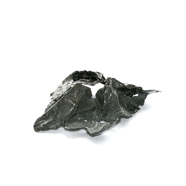 The volcano brooch - oxidized Silver