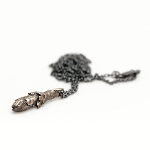 The bud necklace - Bronze and oxidized Silver