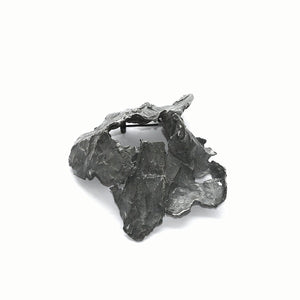 The volcano brooch - oxidized Silver
