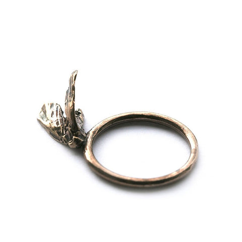 The moth ring - Bronze