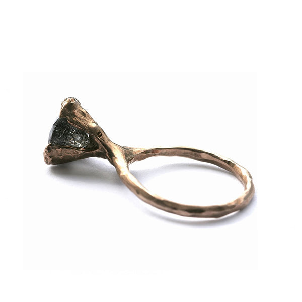 The cone ring - Bronze with rutile Quartz